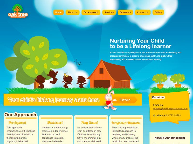 Oak Tree Discovery Playhouse Website